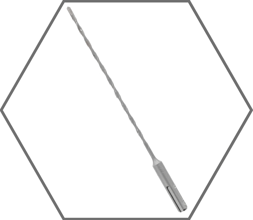 3/16" x 6" x 8" SDS-Plus 2-Cutter Full Carbide Tipped Hammer Drill Bit (25-Pack)