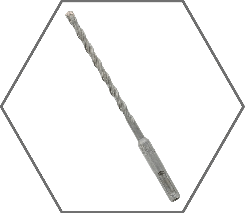 1/4" x 4" x 6" SDS-Plus 2-Cutter Full Carbide Tipped Hammer Drill Bit (25-Pack)