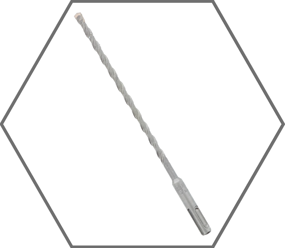 5/16" x 6" x 8" SDS-Plus 2-Cutter Full Carbide Tipped Hammer Drill Bit