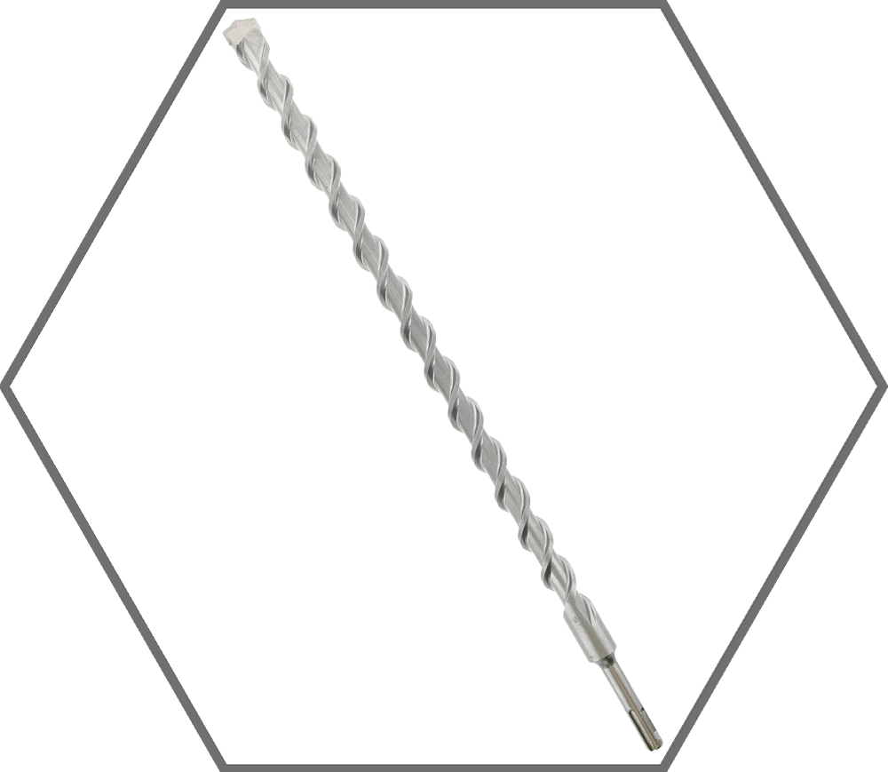 3/4" x 16" x 18" SDS-Plus 2-Cutter Full Carbide Tipped Hammer Drill Bit