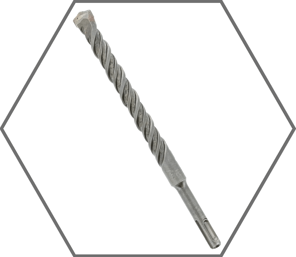 5/8" x 6" x 8" SDS-Plus 2-Cutter Full Carbide Tipped Hammer Drill Bit