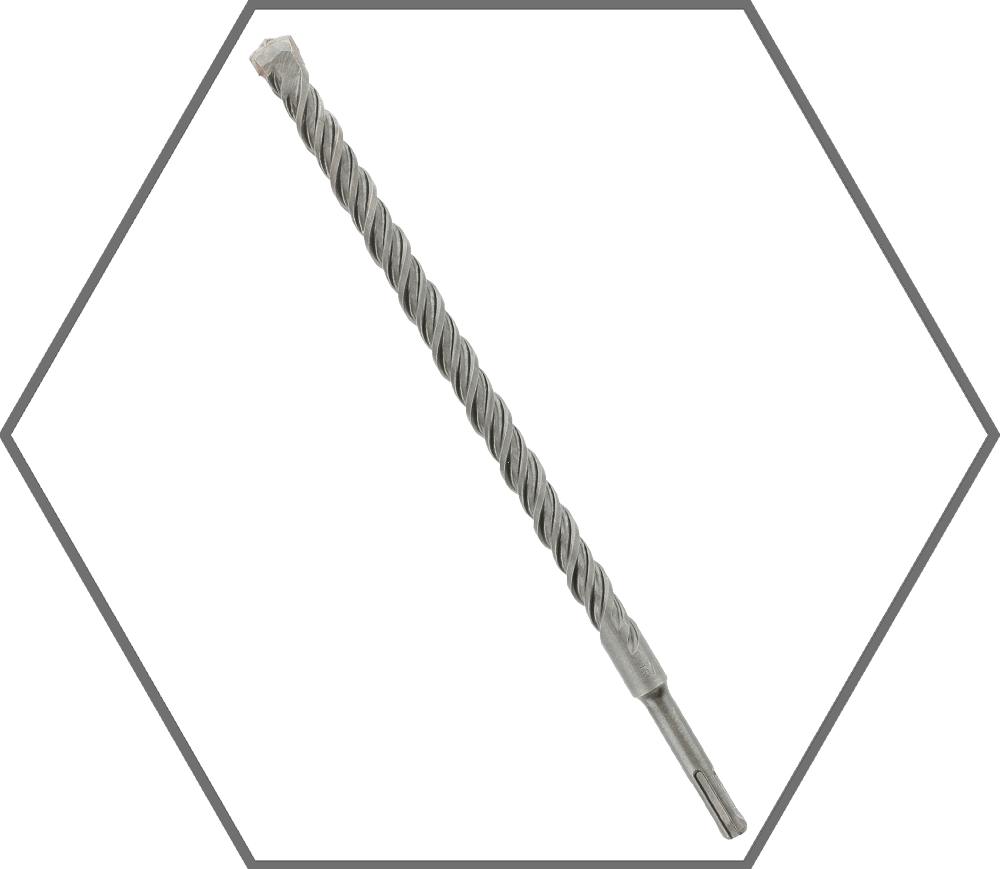 5/8" x 10" x 12" SDS-Plus 2-Cutter Full Carbide Tipped Hammer Drill Bit