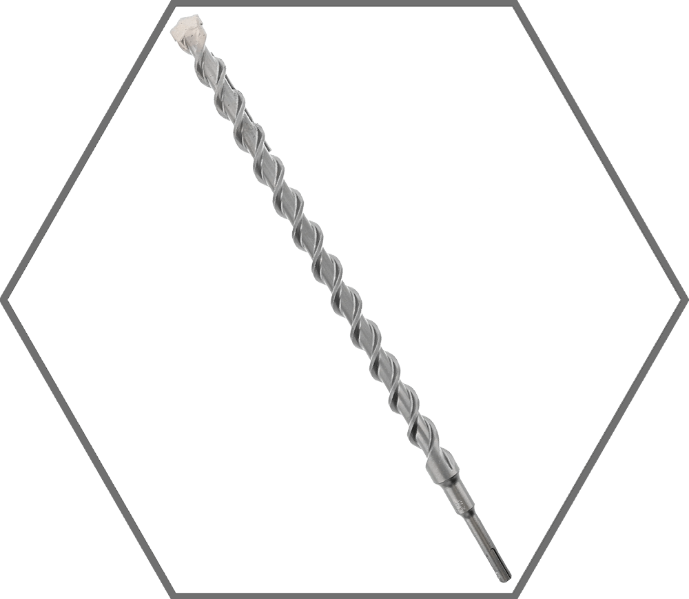 7/8" x 16" x 18" SDS-Plus 2-Cutter Full Carbide Tipped Hammer Drill Bit