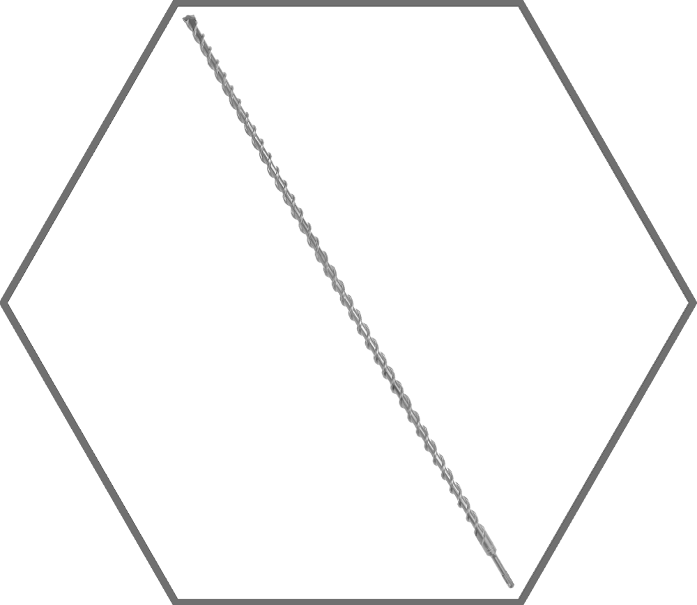 3/4" x 37" x 39" SDS-Plus 2-Cutter Full Carbide Tipped Hammer Drill Bit