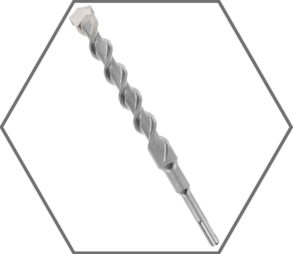 7/8" x 8" x 10" SDS-Plus 2-Cutter Full Carbide Tipped Hammer Drill Bit