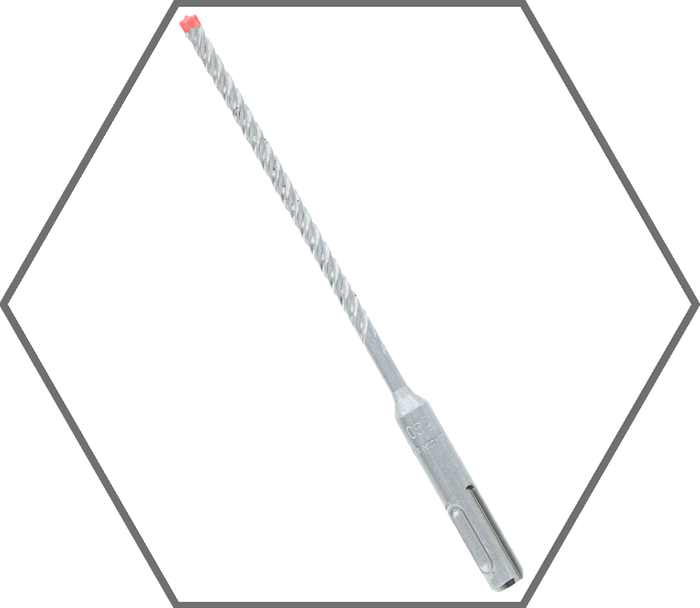 3/16" x 4" x 6" Rebar Demon SDS-Plus 4-Cutter Full Carbide Head Hammer Drill Bit (25-Pack)