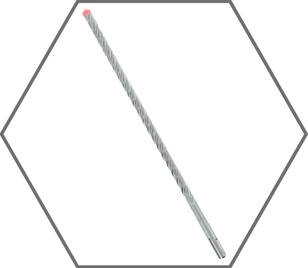 3/8" x 10" x 12" Rebar Demon SDS-Plus 4-Cutter Full Carbide Head Hammer Drill Bit (25-Pack)
