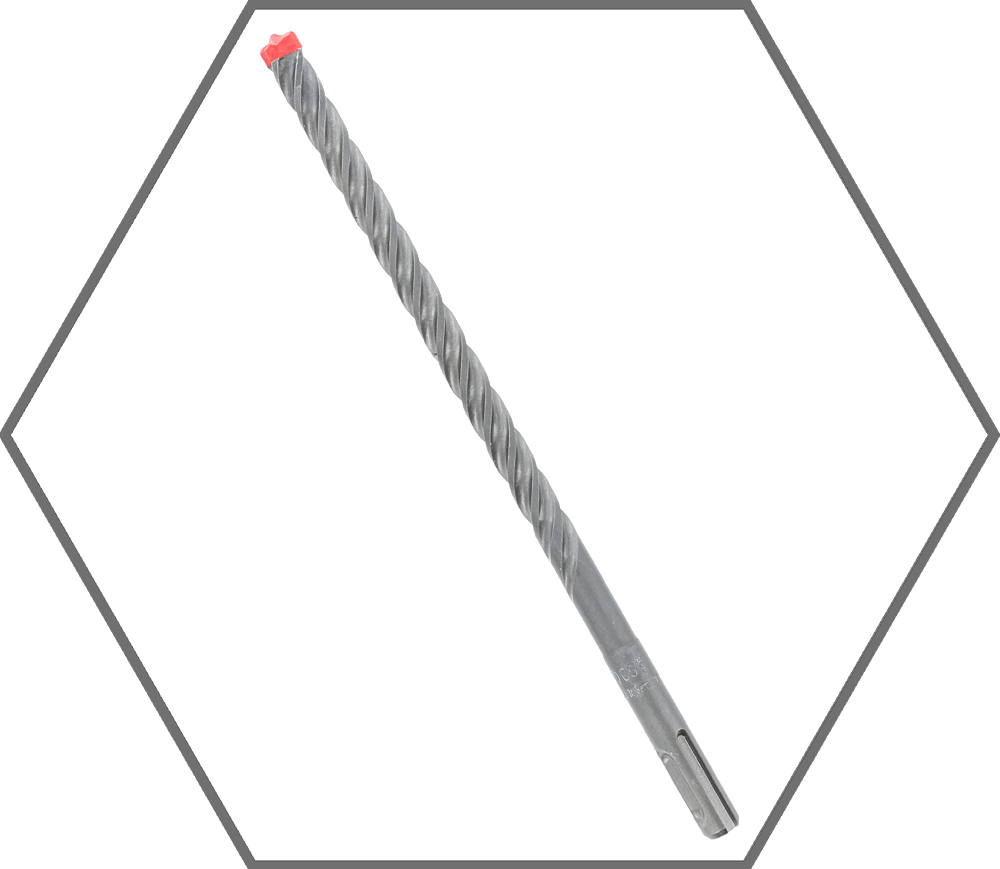 3/8" x 6" x 8" Rebar Demon SDS-Plus 4-Cutter Full Carbide Tipped Hammer Drill Bit
