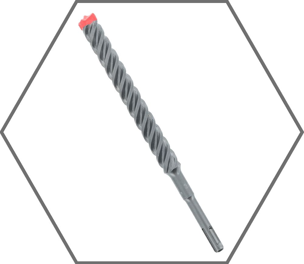 27/32" x 8" x 10" Rebar Demon SDS-Plus 4-Cutter Full Carbide Tipped Hammer Drill Bit