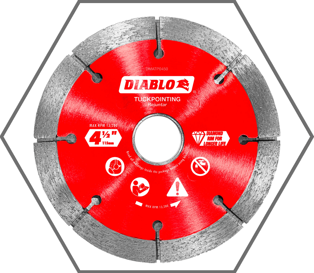 4-1/2" Diamond Tuck Point Blade for Masonry