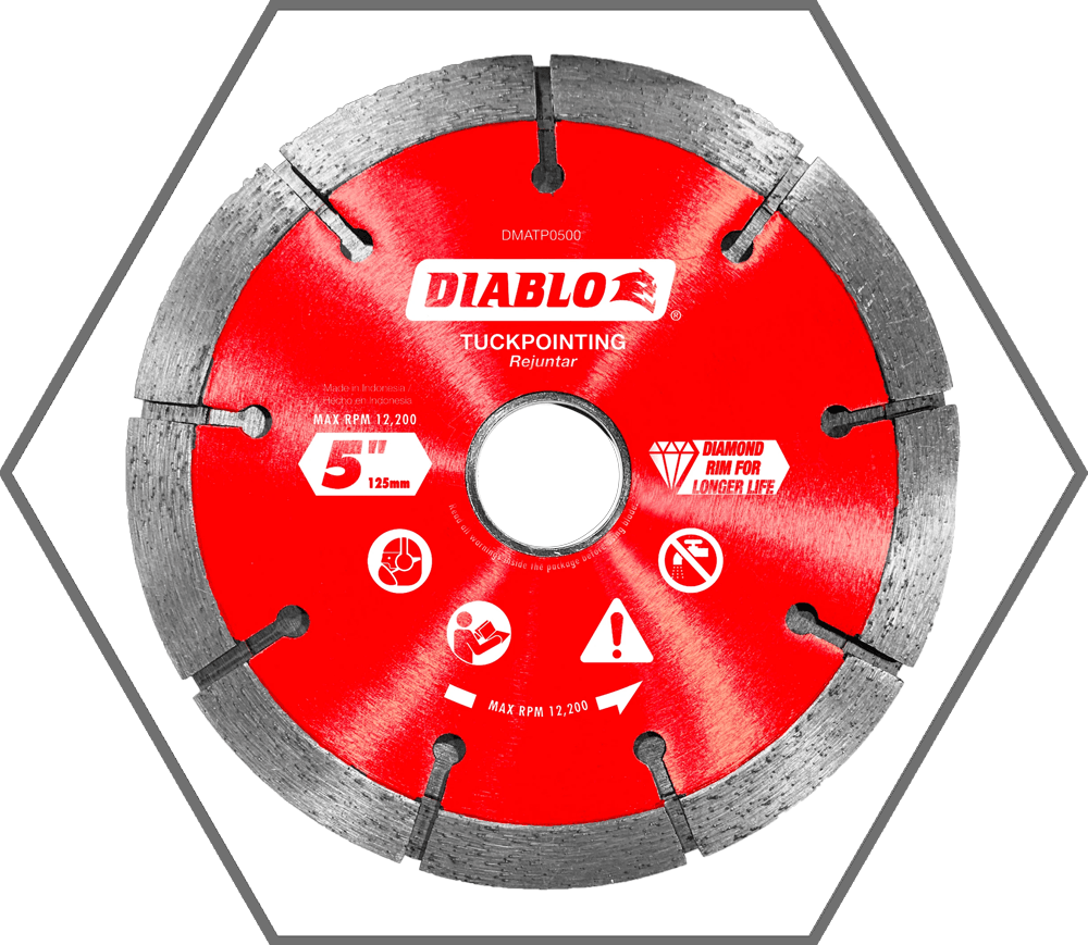 5" Diamond Tuck Point Blade for Masonry