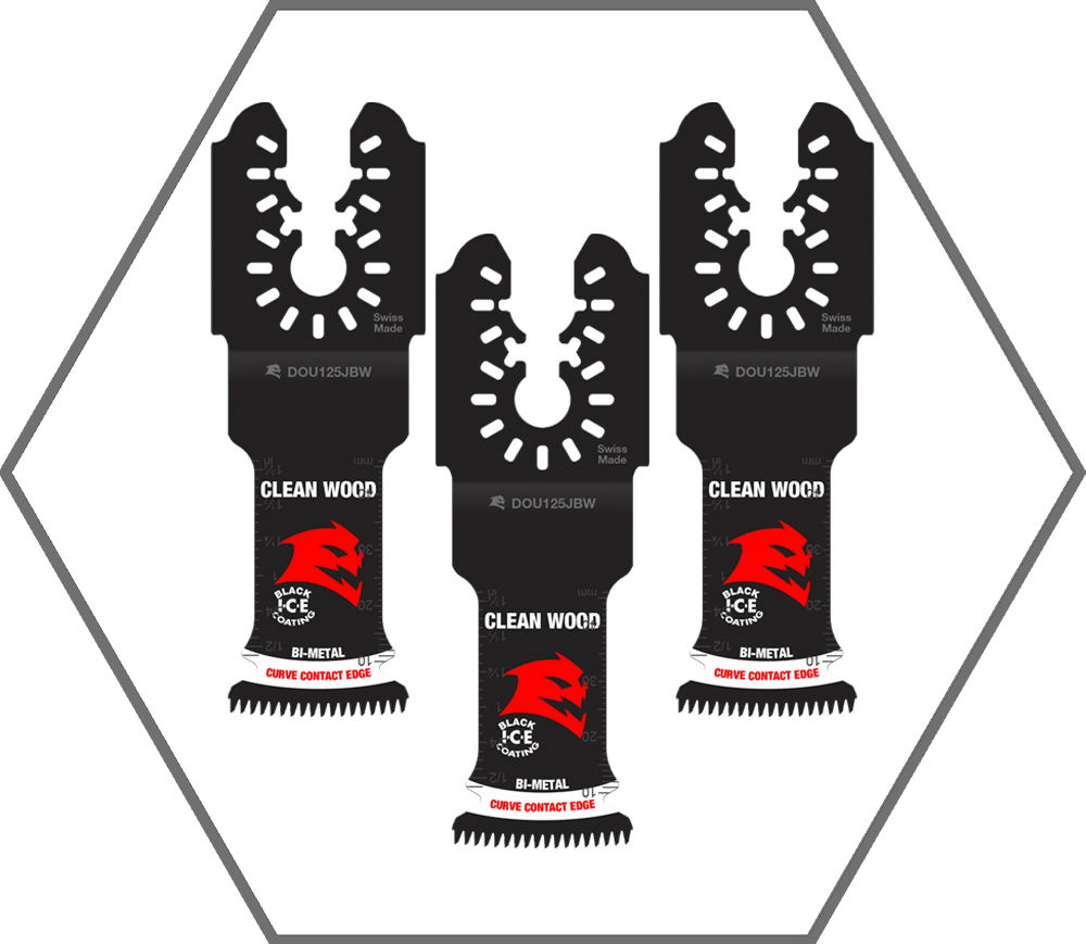 1-1/4" Universal Fit Bi-Metal Oscillating Blade for Clean Wood (3-Pack)