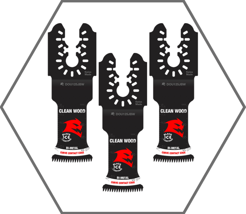 1-1/4" Universal Fit Bi-Metal Oscillating Blade for Clean Wood (3-Pack)