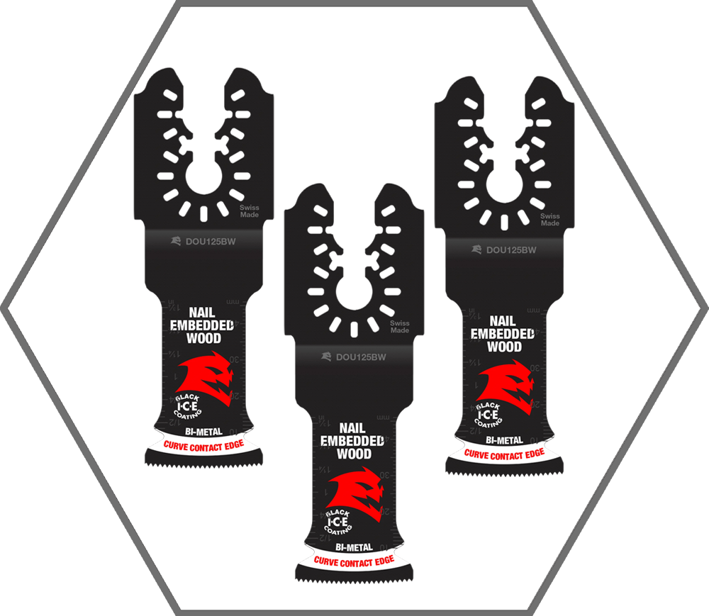 1-1/4" Universal Fit Bi-Metal Oscillating Blade for Nail-Embedded Wood (3-Pack)