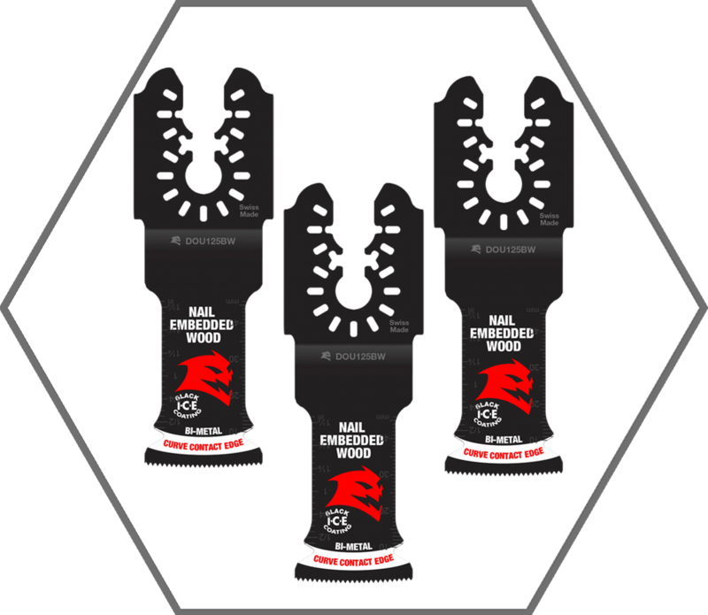 1-1/4" Universal Fit Bi-Metal Oscillating Blade for Nail-Embedded Wood (3-Pack)