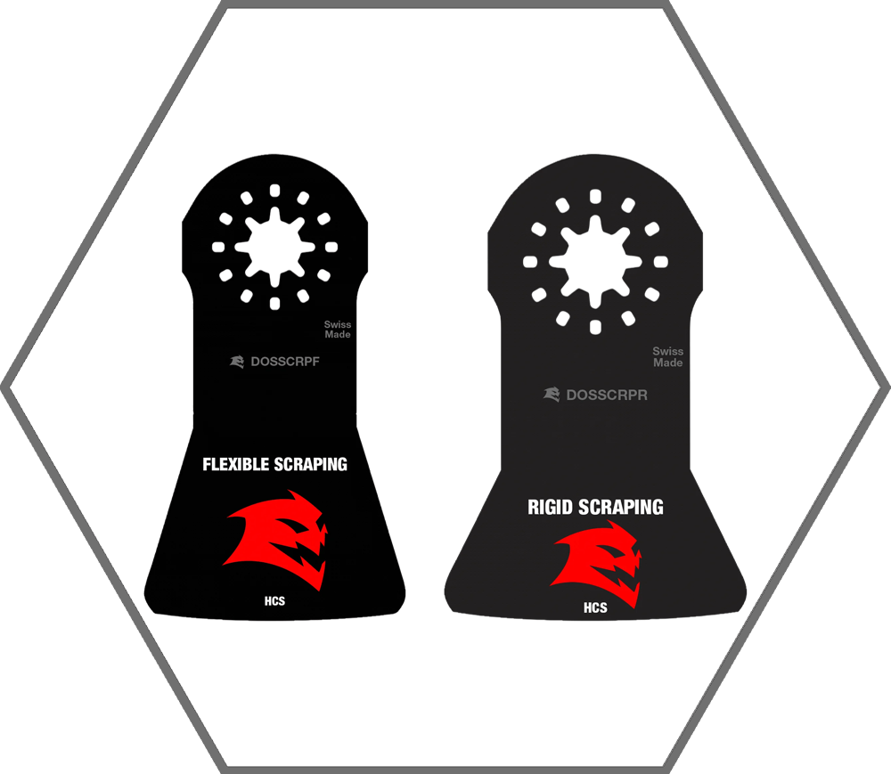 2" Starlock High Carbon Steel Oscillating Flexible Scraper Set for Adhesive Removal (2-Pack)