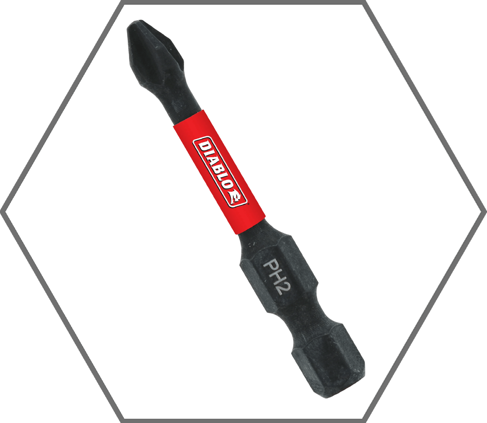 #2 x 2"L Phillips Insert Bit (5-Pack)