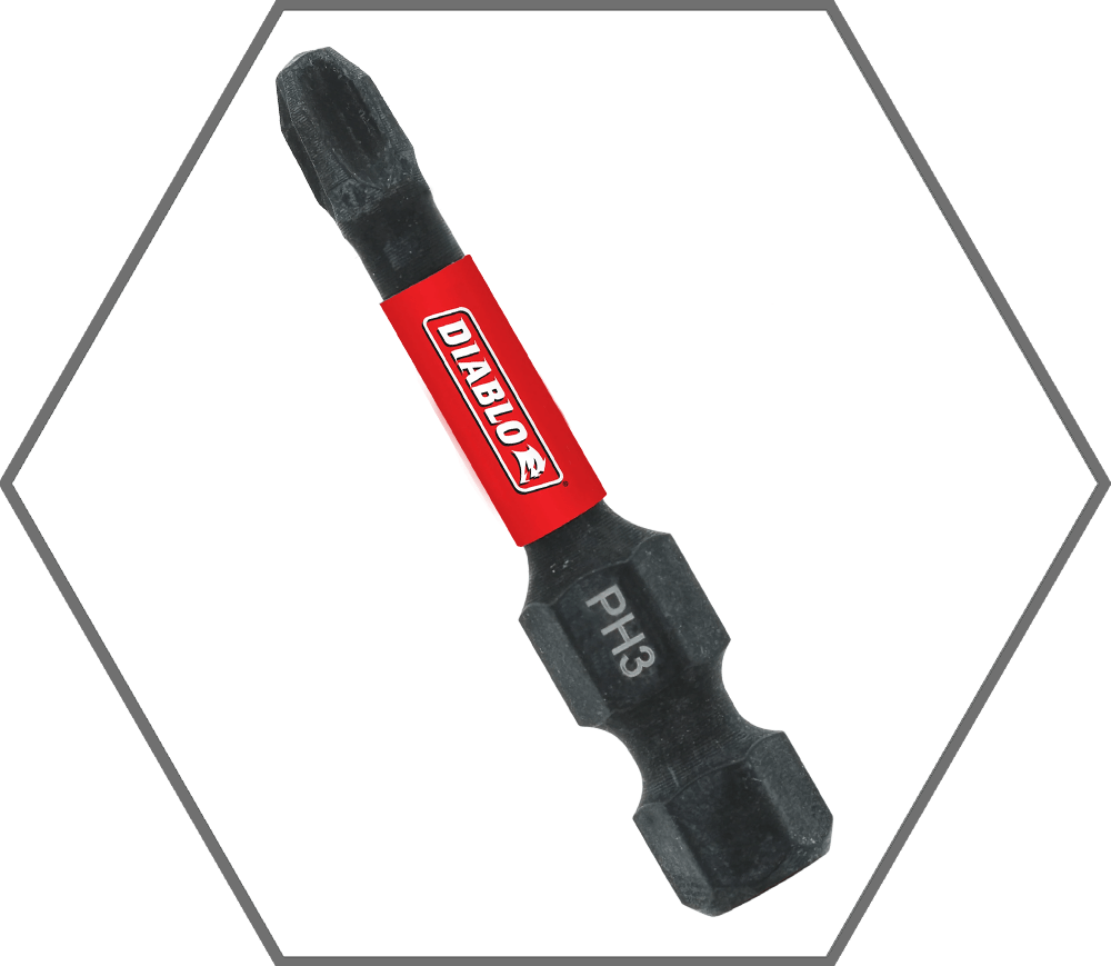 #3 x 2"L Phillips Insert Bit (5-Pack)