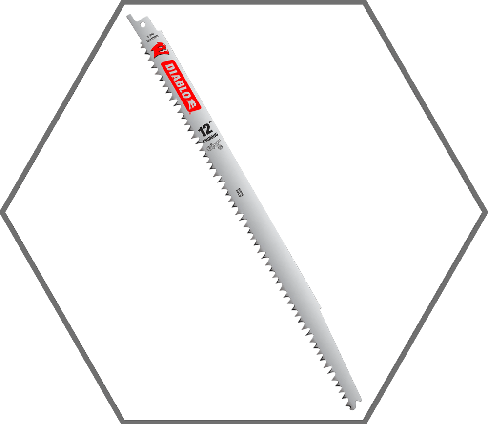 12" 5 TPI Diablo Fleam Ground Pruning Reciprocating Saw Blade 5-Pack
