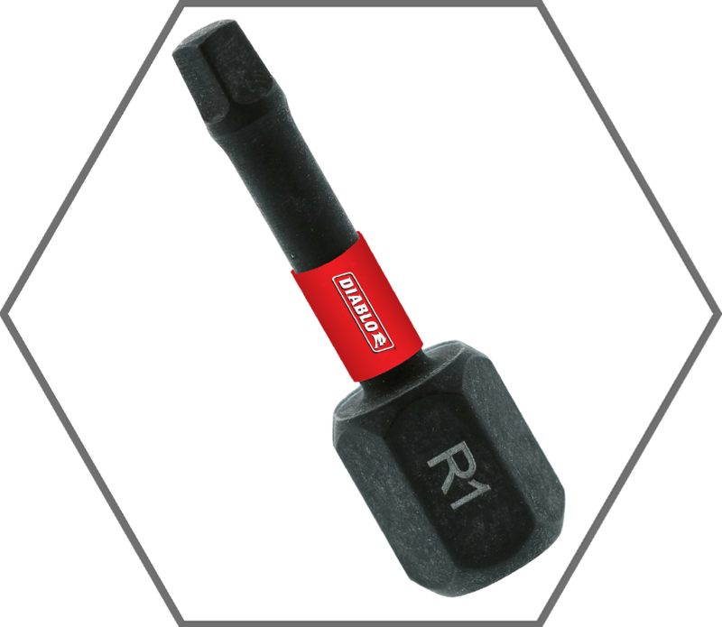 #2 x 1"L Square Insert Bit (5-Pack)
