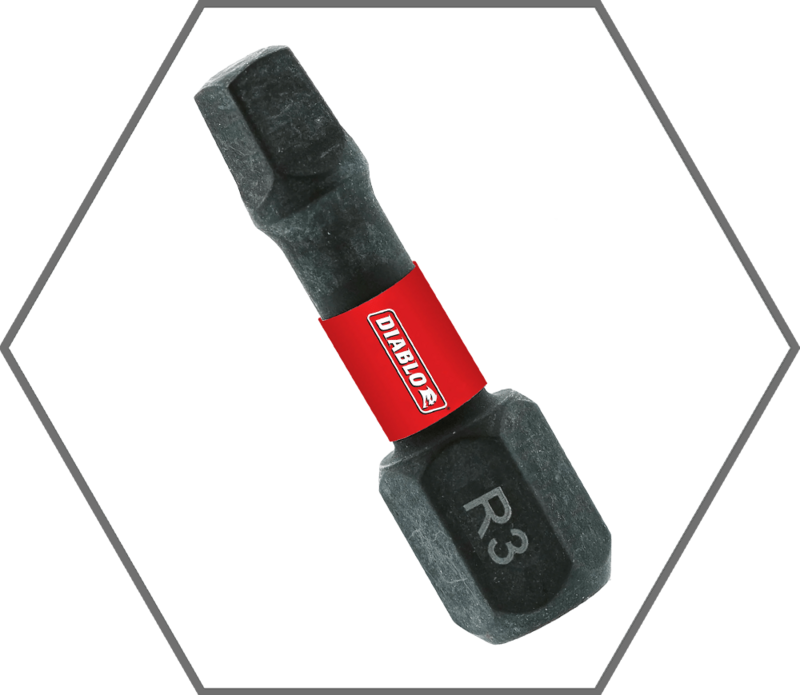 #3 x 1"L Square Insert Bit (5-Pack)
