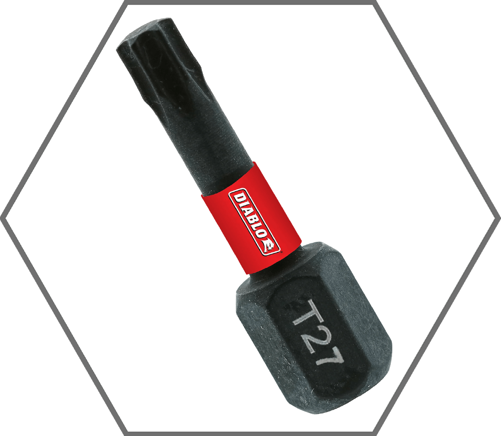 T27 x 1" Torx Insert Bit (2-Pack)