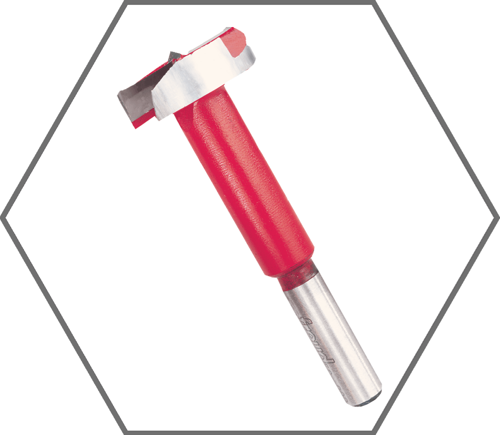 1-1/4" x 3-1/2"L 3/8" Shank Carbide Tipped Forstner Bit