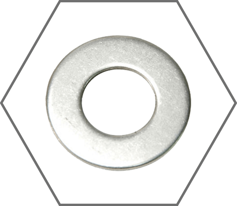 #6 x 0.312" x .038"Thick Grade 18-8 Stainless Steel SAE Flat Washer