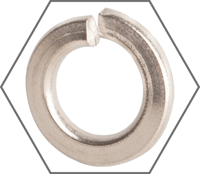 1/2" Grade 18-8 Stainless Steel Medium Split Lock Washer