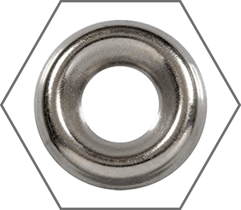 #6 Grade 18-8 Stainless Steel Countersunk Finishing Washer