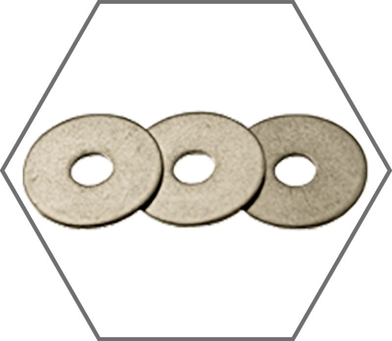 3/8" x 2" x 0.050"Thick Grade 18-8 Stainless Steel Fender Washer