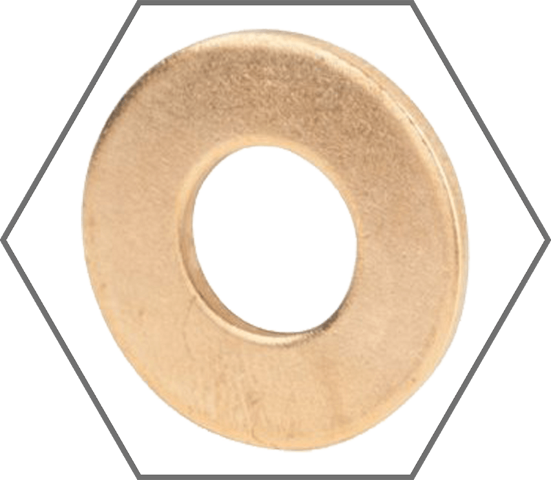 #8 x 7/16"OD Brass Flat Washer