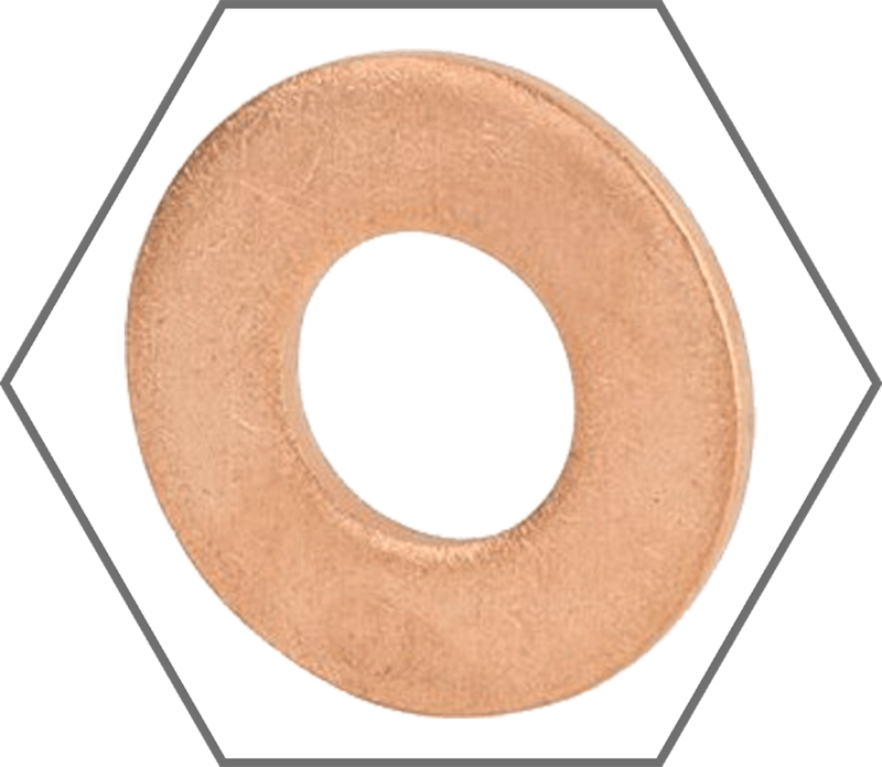 7/8" x 2.250" x 0.114"Thick Silicone Bronze Flat Washer