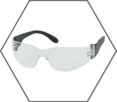 Black Frame Clear Lens Zenon Z12 Anti-Scratch Safety Glasses