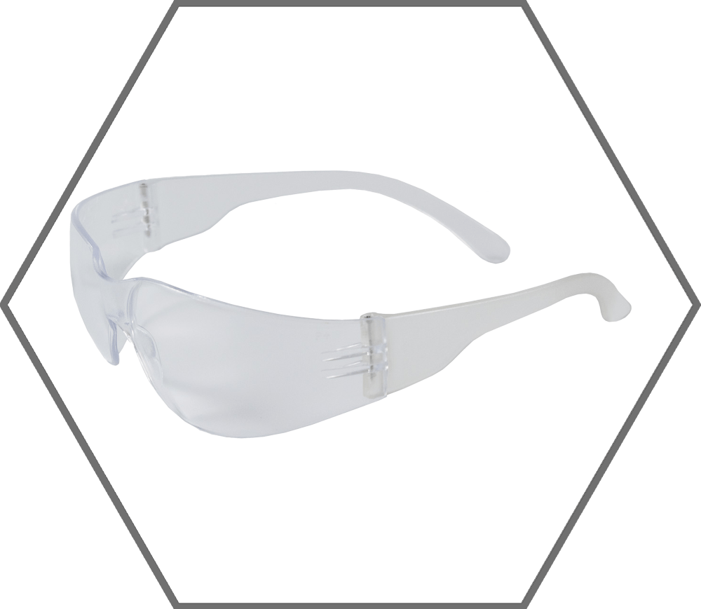 Clear Frame Clear Lens PIP Z11sm Narrow Face Anti-Fog Safety Glasses