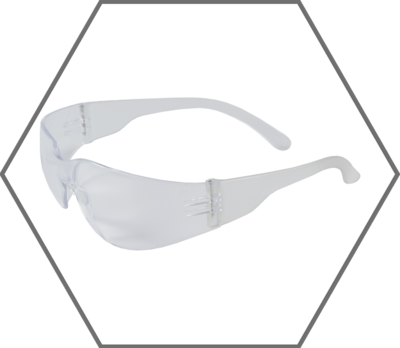 Clear Frame Clear Lens PIP Z11sm Narrow Face Anti-Fog Safety Glasses