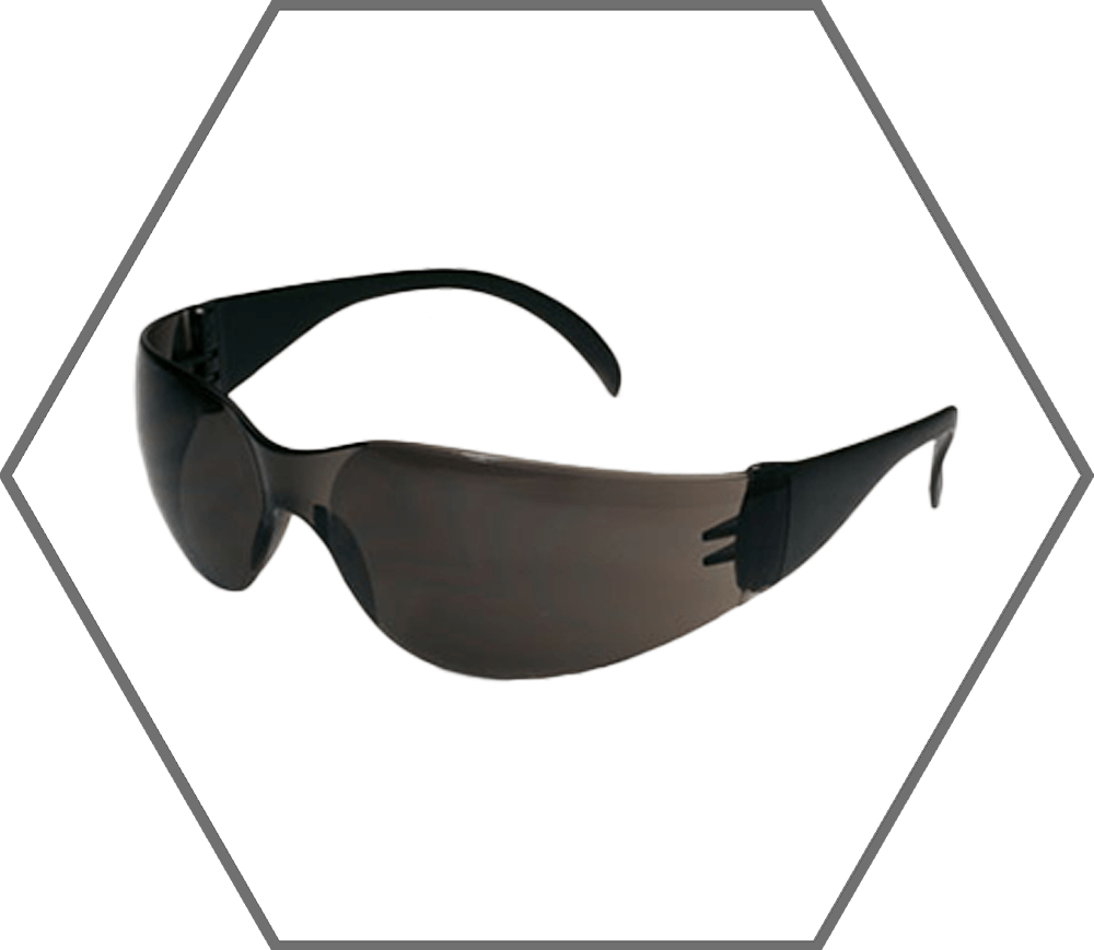Black Frame Gray Lens Zenon Z12 Anti-Fog Safety Glasses
