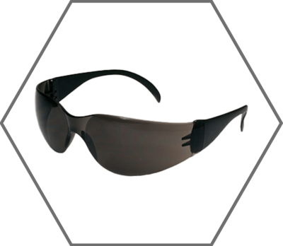 Black Frame Gray Lens Zenon Z12 Anti-Fog Safety Glasses