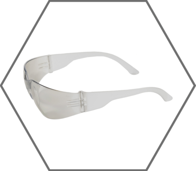 Clear Frame Clear Lens Zenon Z12 Uncoated Safety Glasses