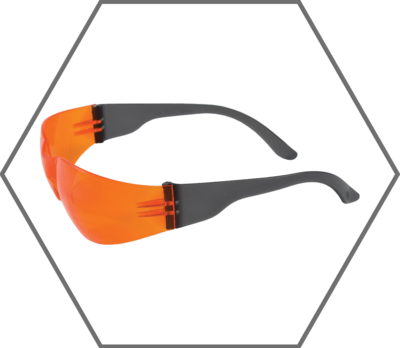 Black Frame Orange Lens Zenon Z12 Anti-Scratch Safety Glasses