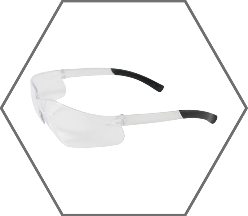 Clear Frame Clear Lens Zenon Z13 Anti-Scratch Rubber Temples Safety Glasses