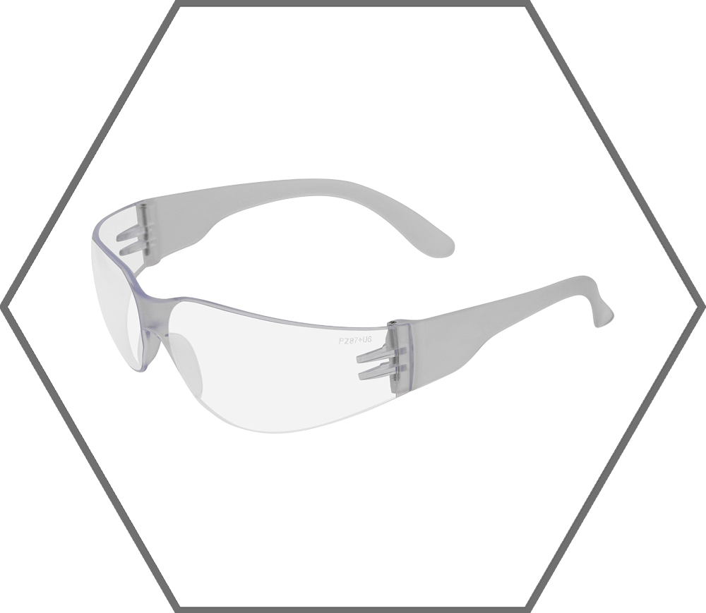 Clear Frame Clear Lens Zenon Z12 Anti-Scratch Safety Glasses