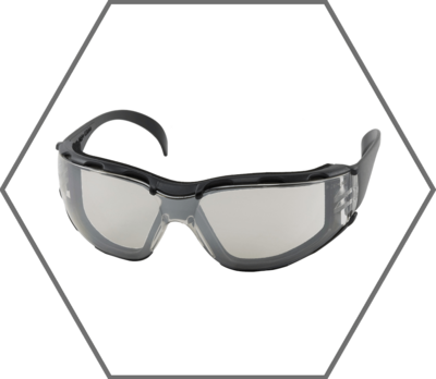 Black Frame Indoor/Outdoor Lens Zenon Z12 Foam Padded Anti-Fog Safety Glasses