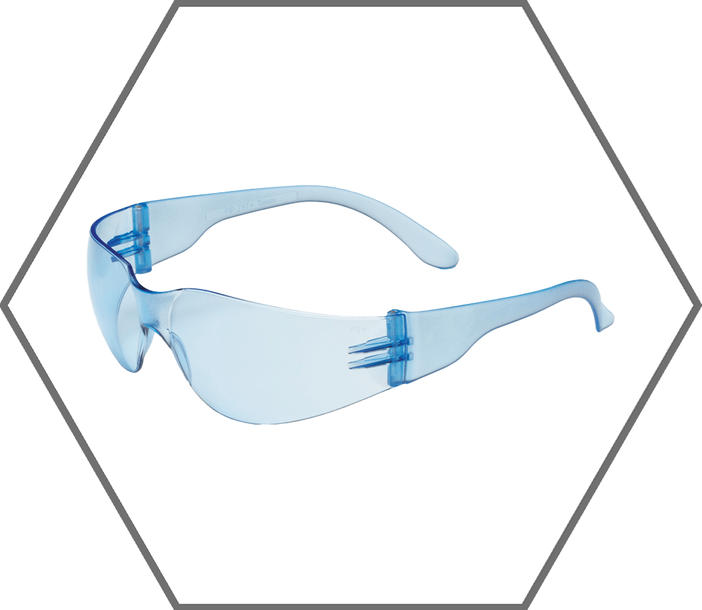 Light Blue Frame Light Blue Lens Zenon Z12 Anti-Scratch Safety Glasses