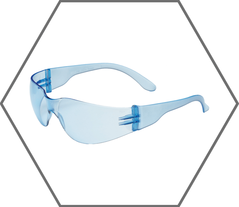 Light Blue Frame Light Blue Lens Zenon Z12 Anti-Scratch Safety Glasses