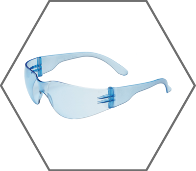 Light Blue Frame Light Blue Lens Zenon Z12 Anti-Scratch Safety Glasses