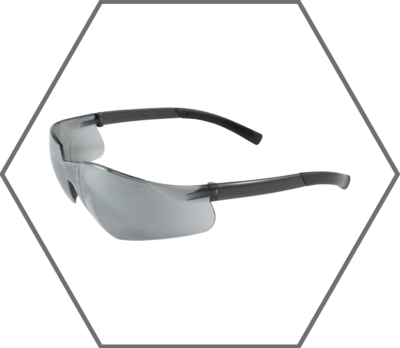 Gray Frame Gray Lens Zenon Z13 Anti-Scratch Rubber Temples Safety Glasses