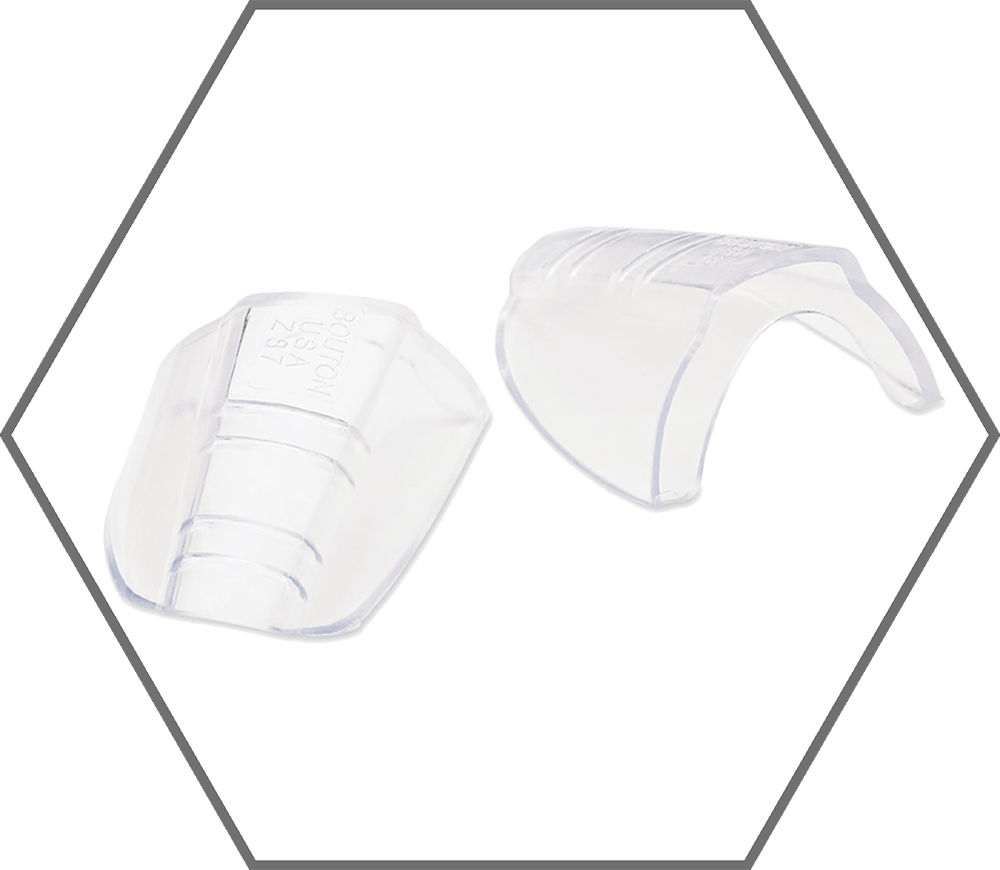 Clear 100% Vinyl PIP Flexible Universal Side Shield Pair