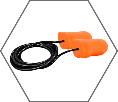 T-Shape Disposable Soft Polyurethane Foam Corded Ear Plugs - NRR 32, 100/box