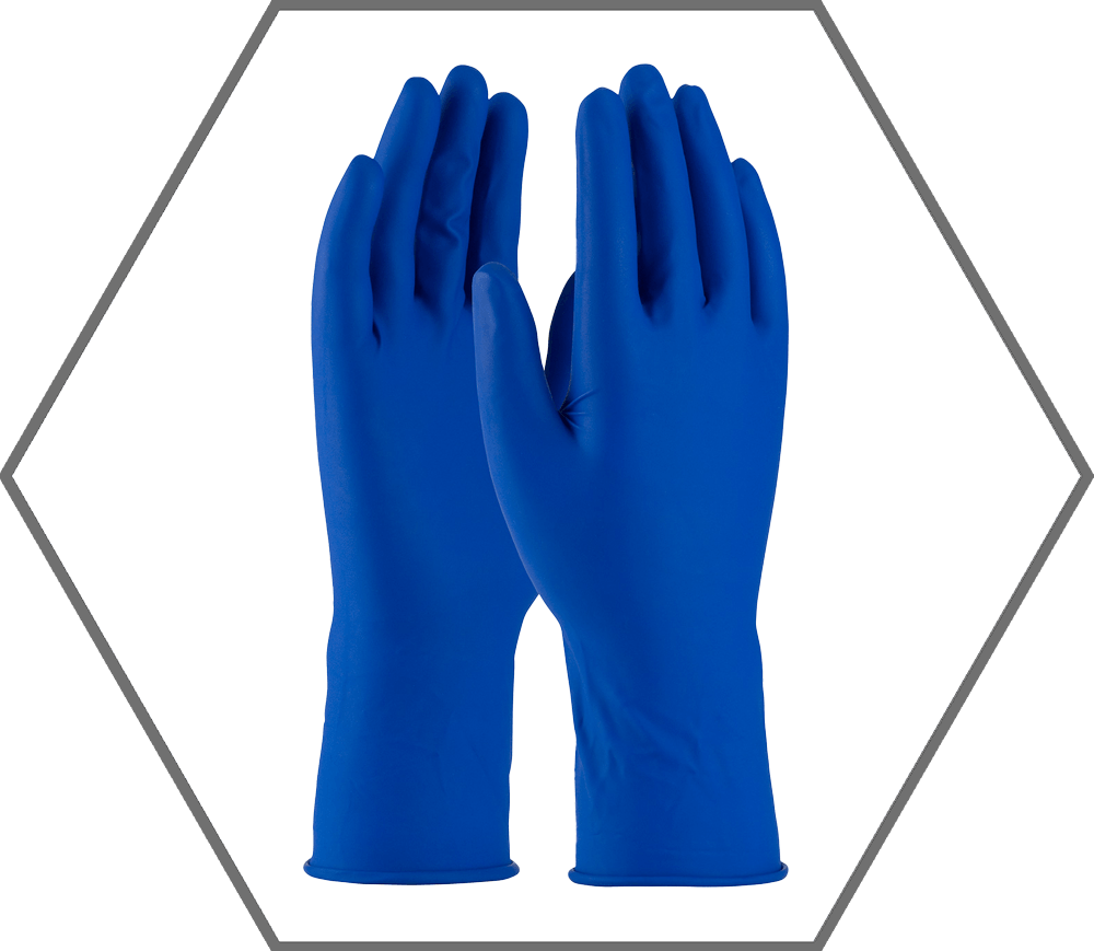 Large 14mil PosiShield Medical Grade Disposable Latex Exam Glove Powder Free with Fully Textured Grip 50/box